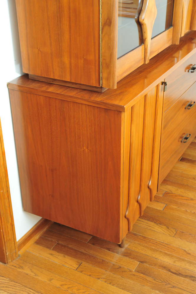 Mid Century Modern Teak Wood China Cabinet
