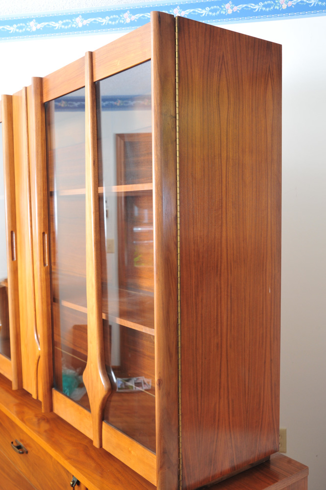 Mid Century Modern Teak Wood China Cabinet