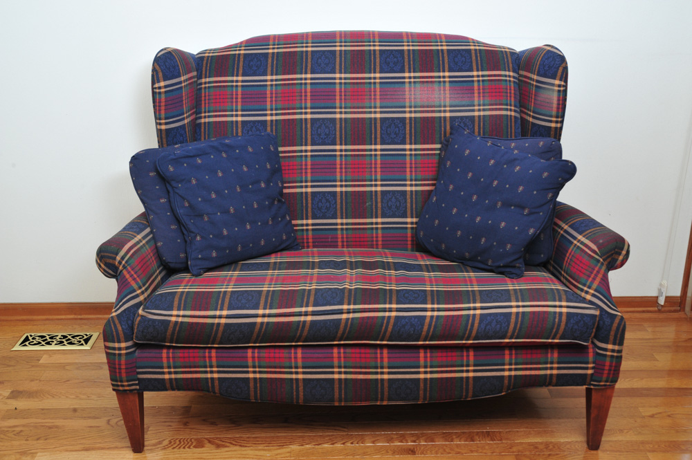Broyhill Upholstered Wingback Loveseat