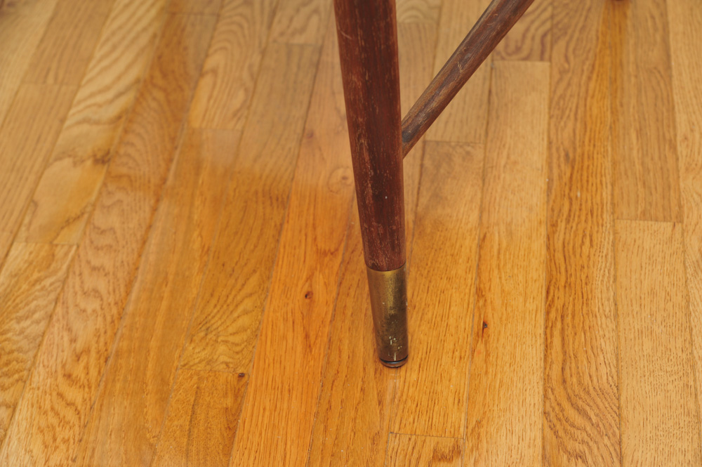 Vintage Wooden Chair and Side Table Pairing