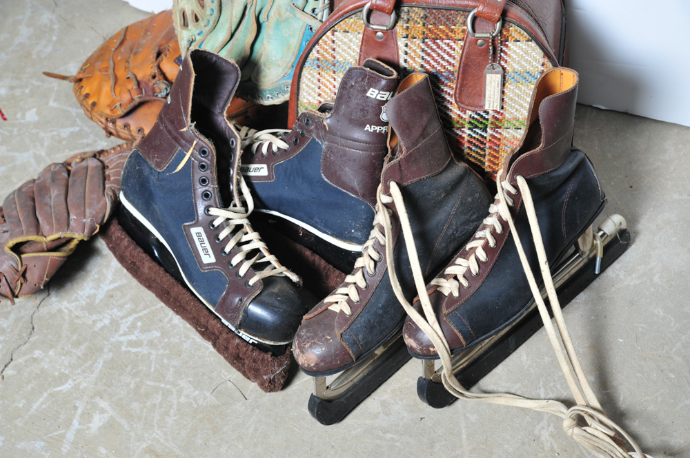 Collection of Vintage Sports Equipment