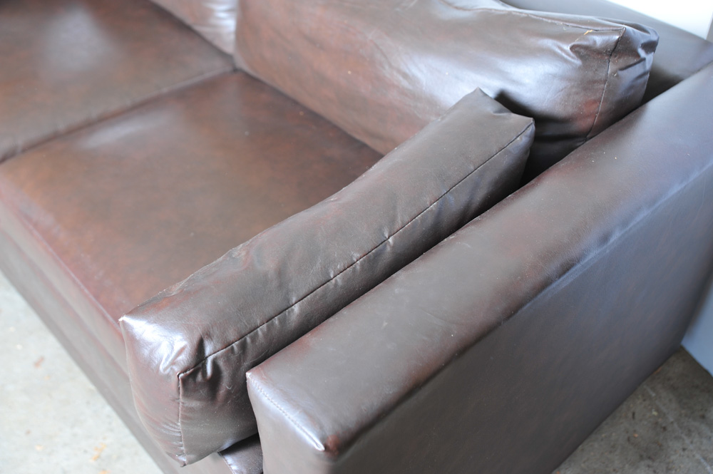 Faux Leather Full Size Sleeper Sofa