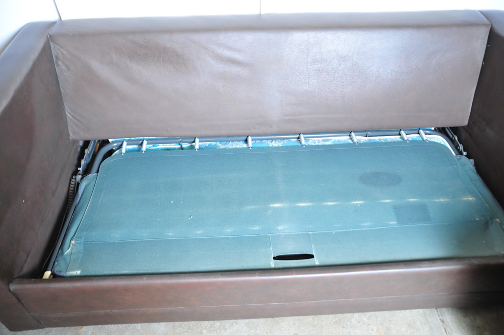 Faux Leather Full Size Sleeper Sofa