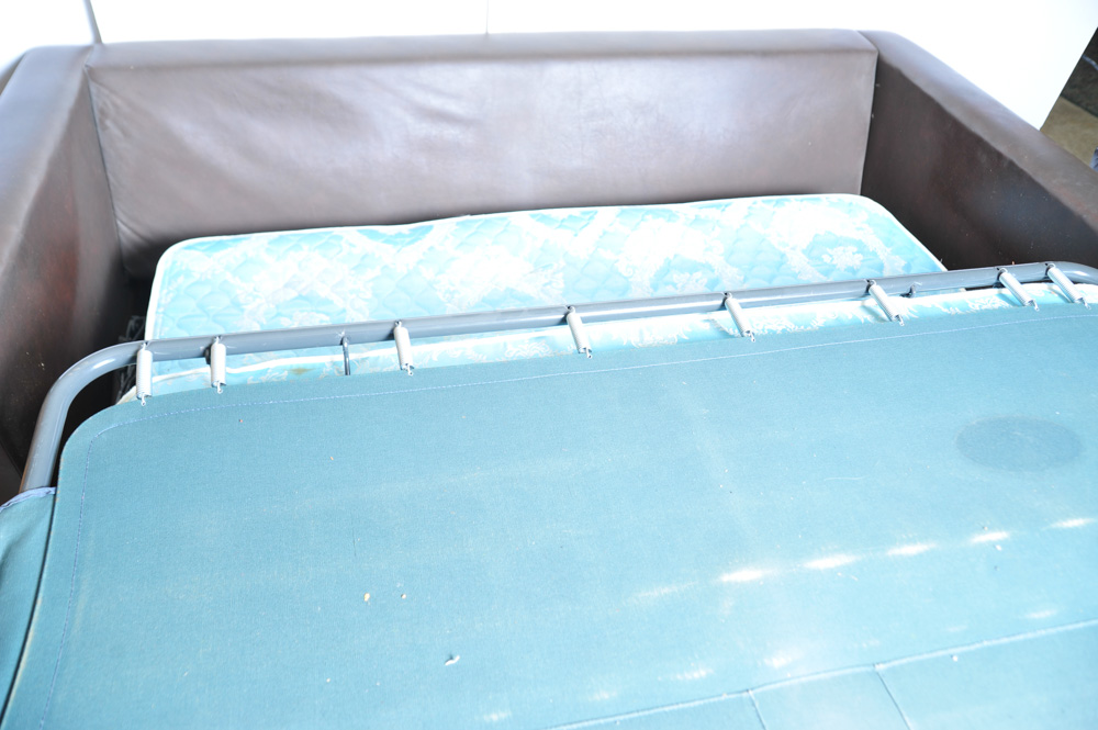 Faux Leather Full Size Sleeper Sofa