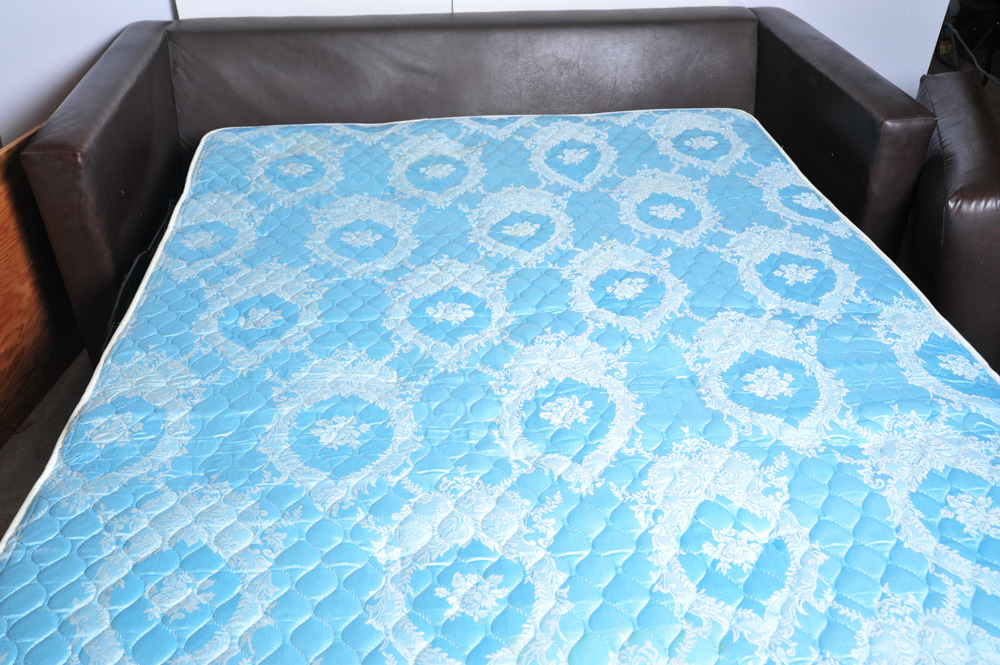 Faux Leather Full Size Sleeper Sofa