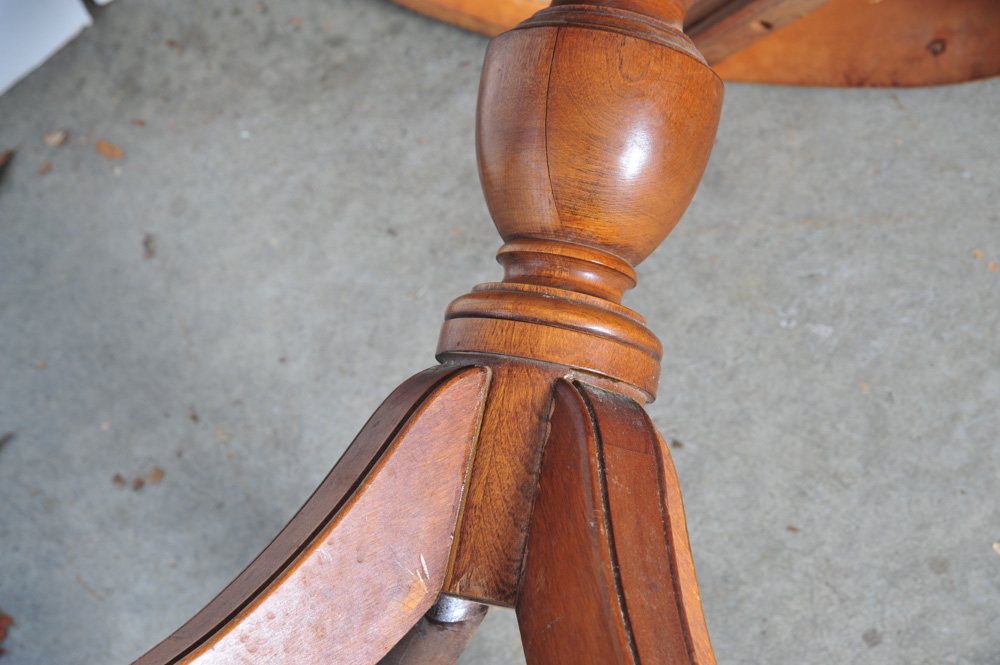 Vintage Leather Top Drum Table Project