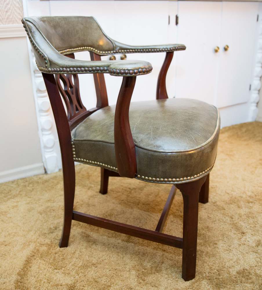 Pair of Vintage Library Armchairs by Hickory Chair Company