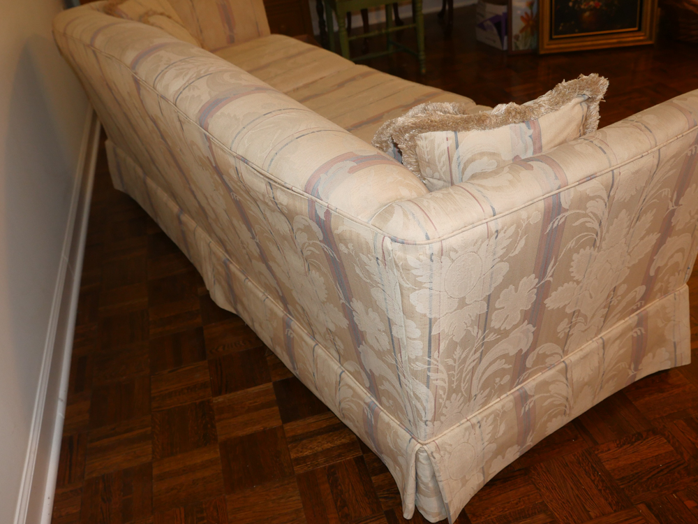 Vintage White Floral Sofa
