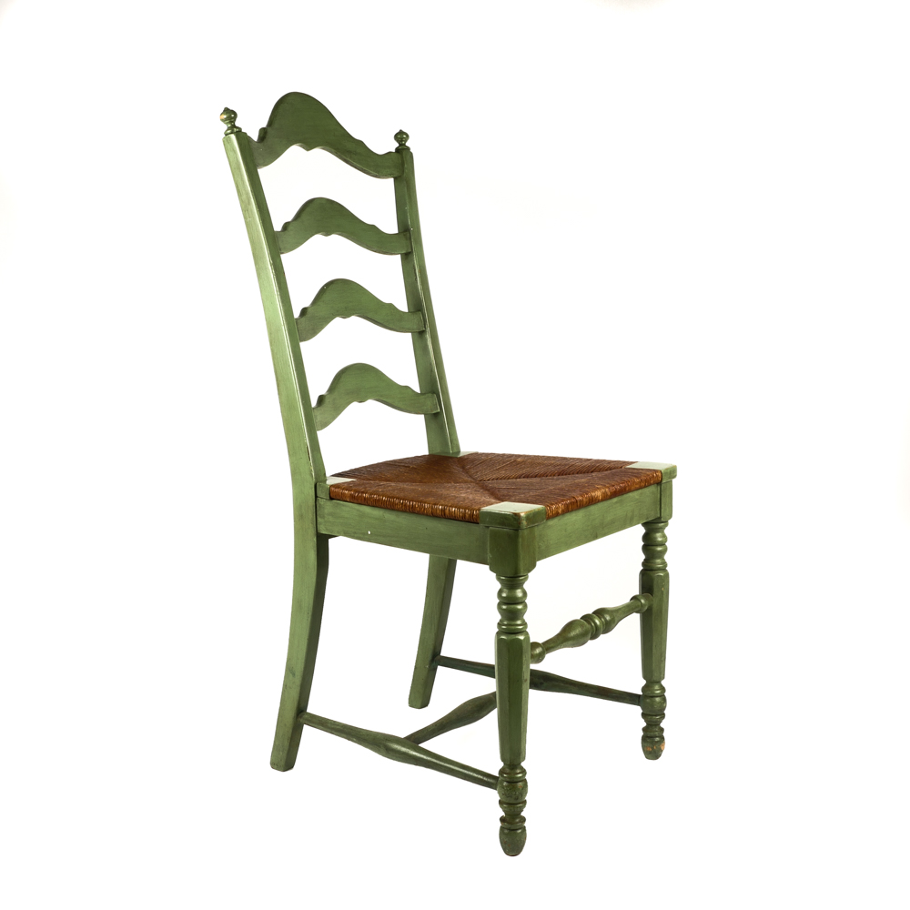 Vintage Green Ladder Back Chair