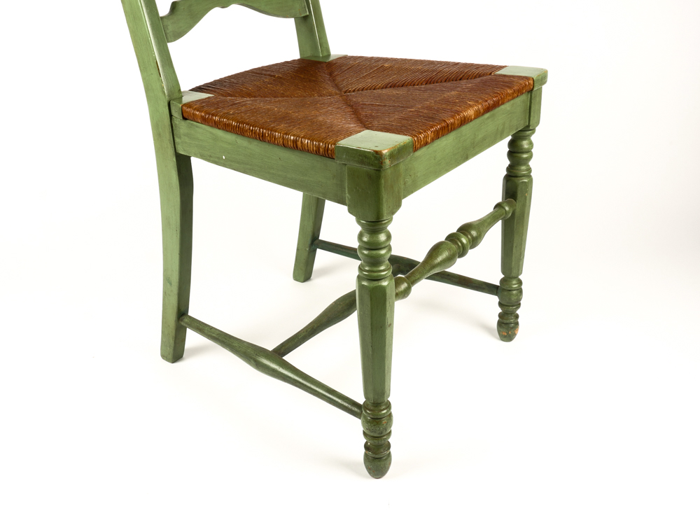 Vintage Green Ladder Back Chair