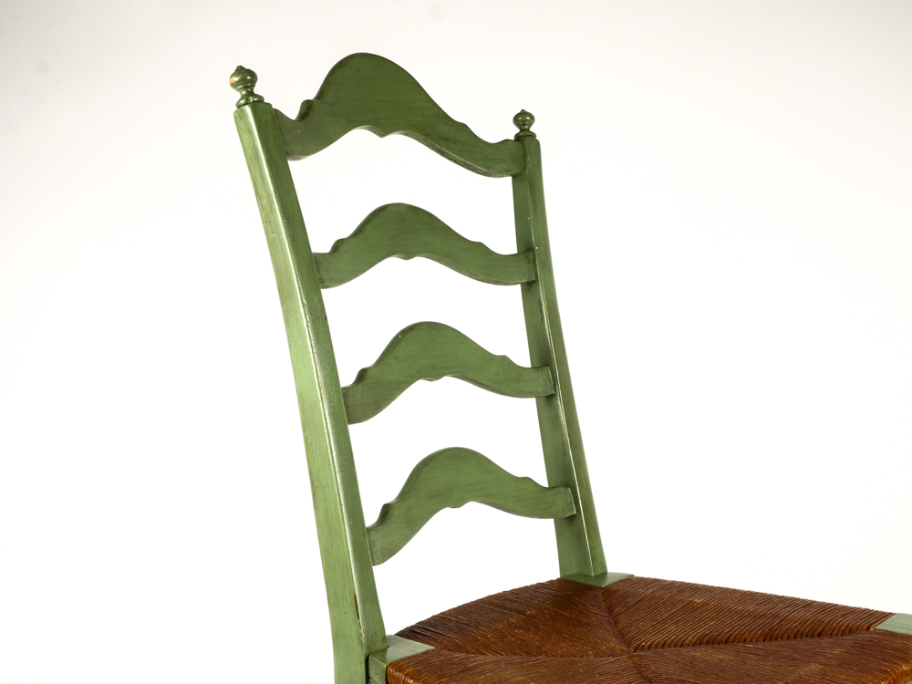 Vintage Green Ladder Back Chair