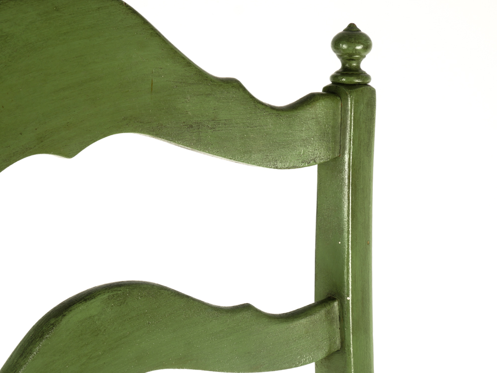 Vintage Green Ladder Back Chair