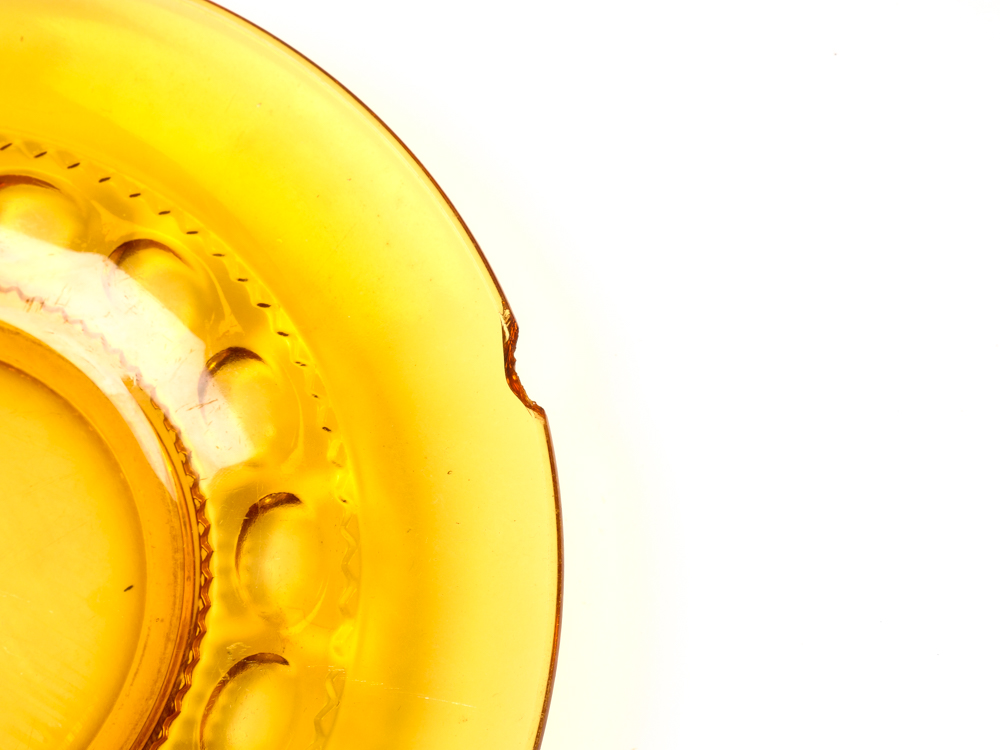 Set of Vintage Indiana King's Crown Thumbprint Amber Depression Glass