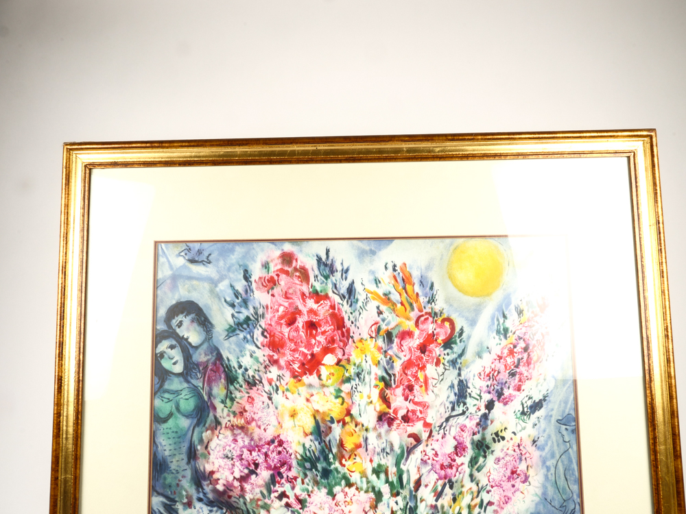Lithograph After "Bouquet of Flowers" by Marc Chagall