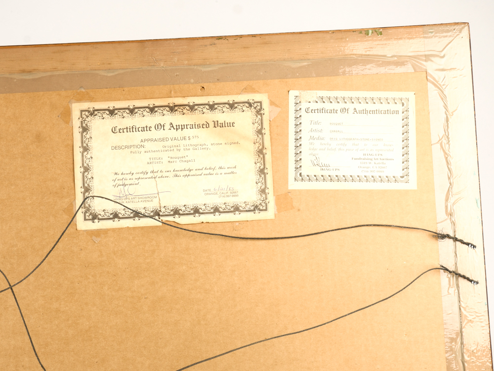 Lithograph After "Bouquet of Flowers" by Marc Chagall