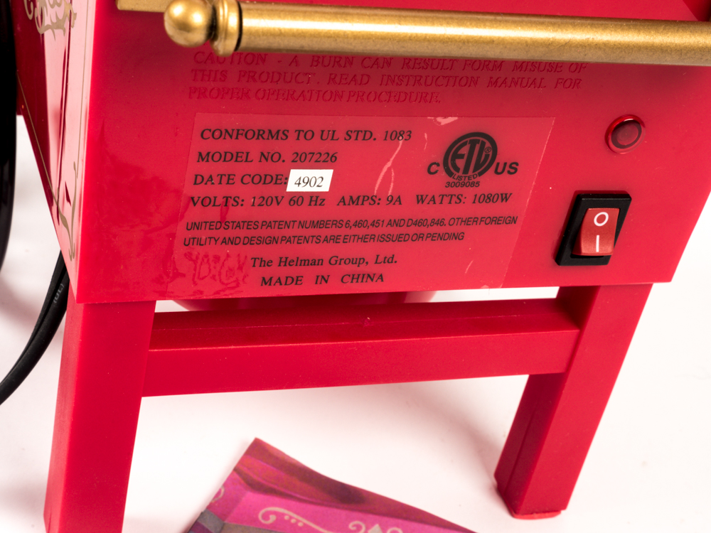 Nostalgia Old Fashioned Movie Time Popcorn Maker