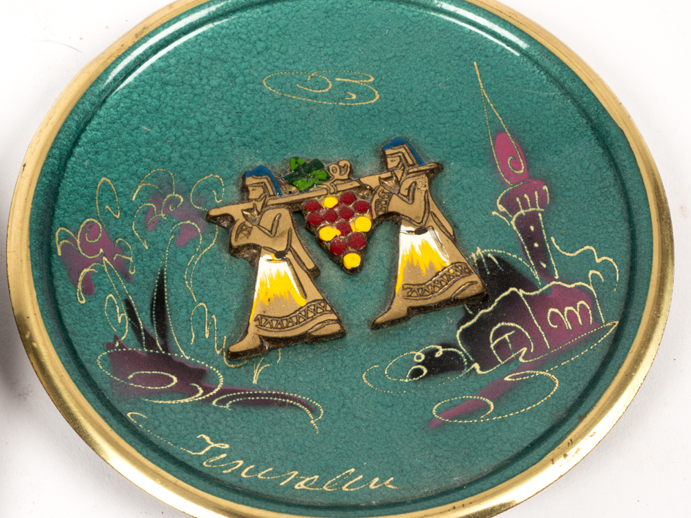 Seder Plate and Souvenir Plate from Jerusalem