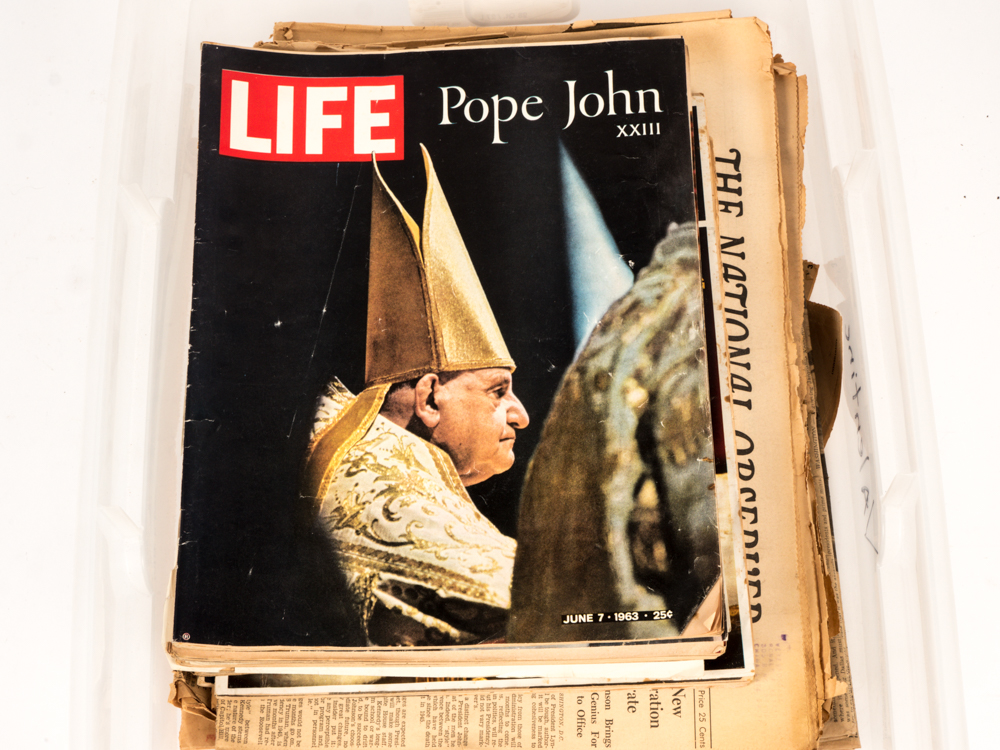 Collection of Vintage LIFE Magazines and Newspapers