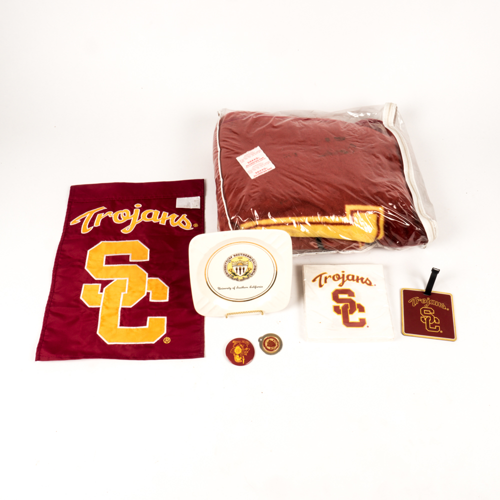 Collection of USC Trojans Merchandise