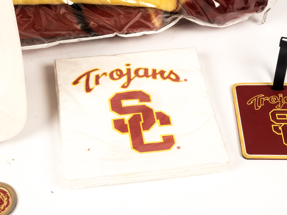 Collection of USC Trojans Merchandise
