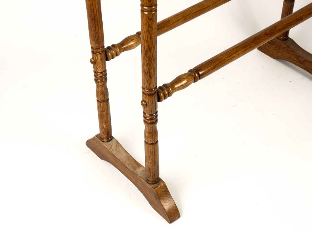 Vintage Quilt Rack with Handmade Afghans