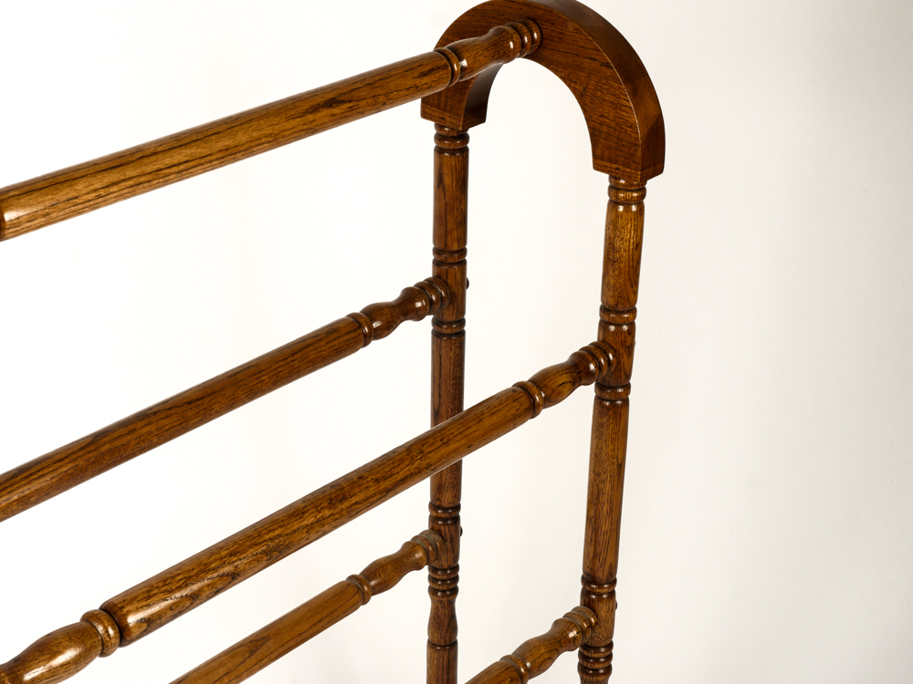 Vintage Quilt Rack with Handmade Afghans