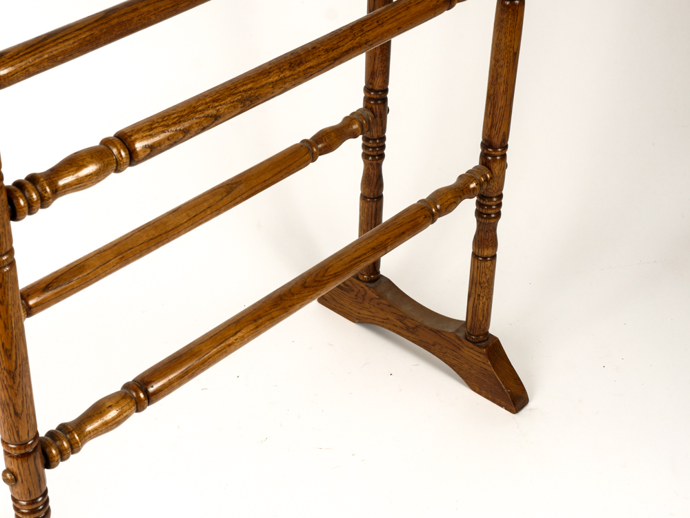 Vintage Quilt Rack with Handmade Afghans