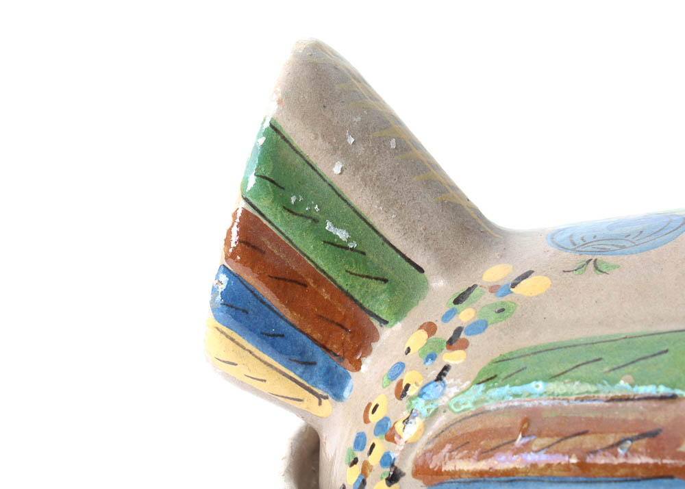 Tlaquepaque Hand-Painted Mexican Terra Cotta Roaster