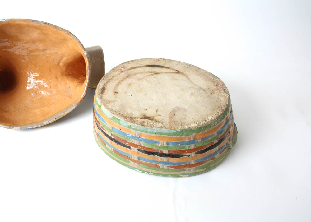 Tlaquepaque Hand-Painted Mexican Terra Cotta Roaster