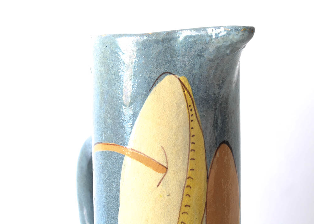 Tlaquepaque Hand-Painted Mexican Pottery Pitcher