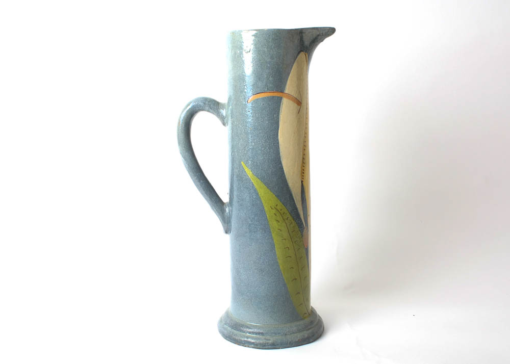 Tlaquepaque Hand-Painted Mexican Pottery Pitcher