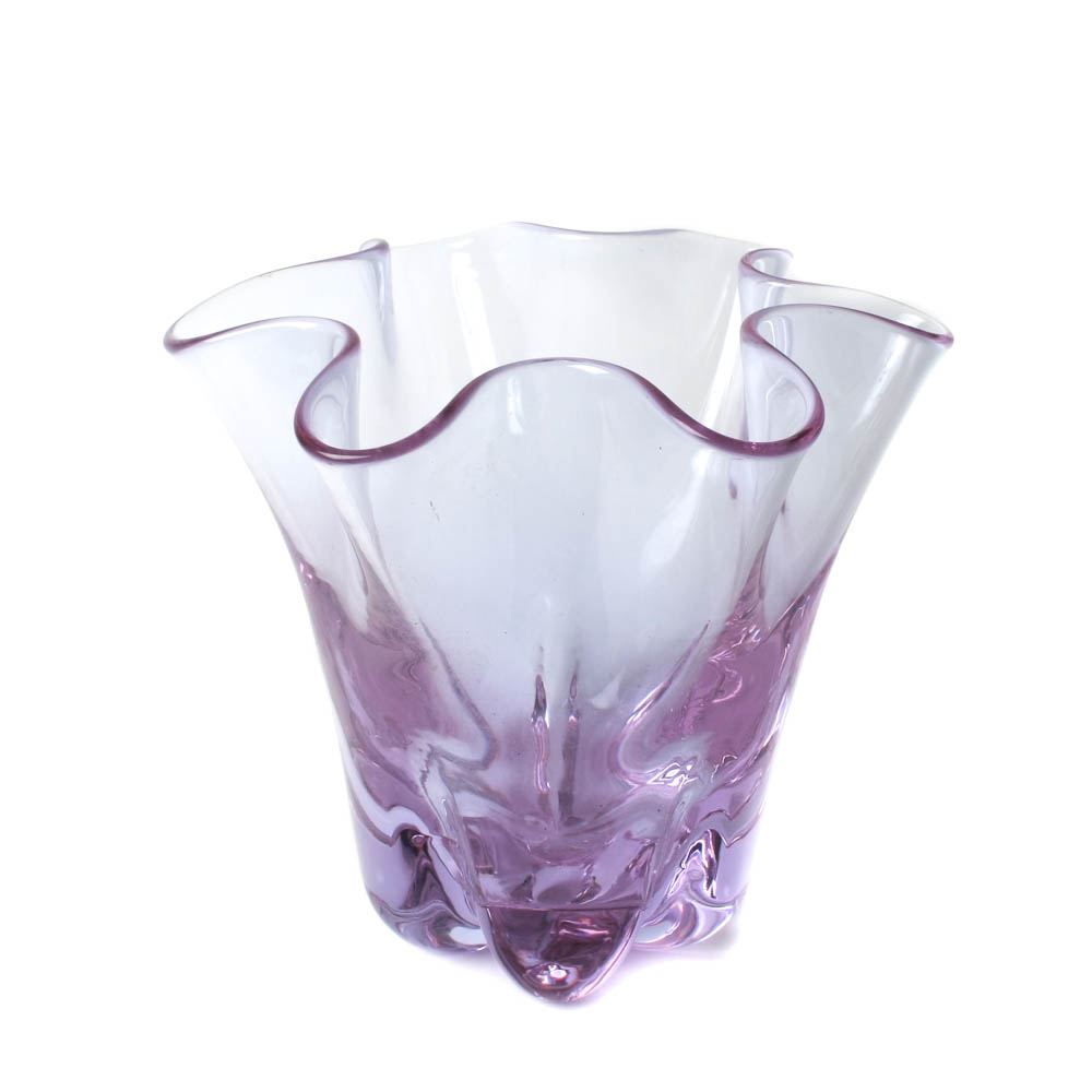 Antique Alexandrite Neodymium Color Changing Art Glass Vase