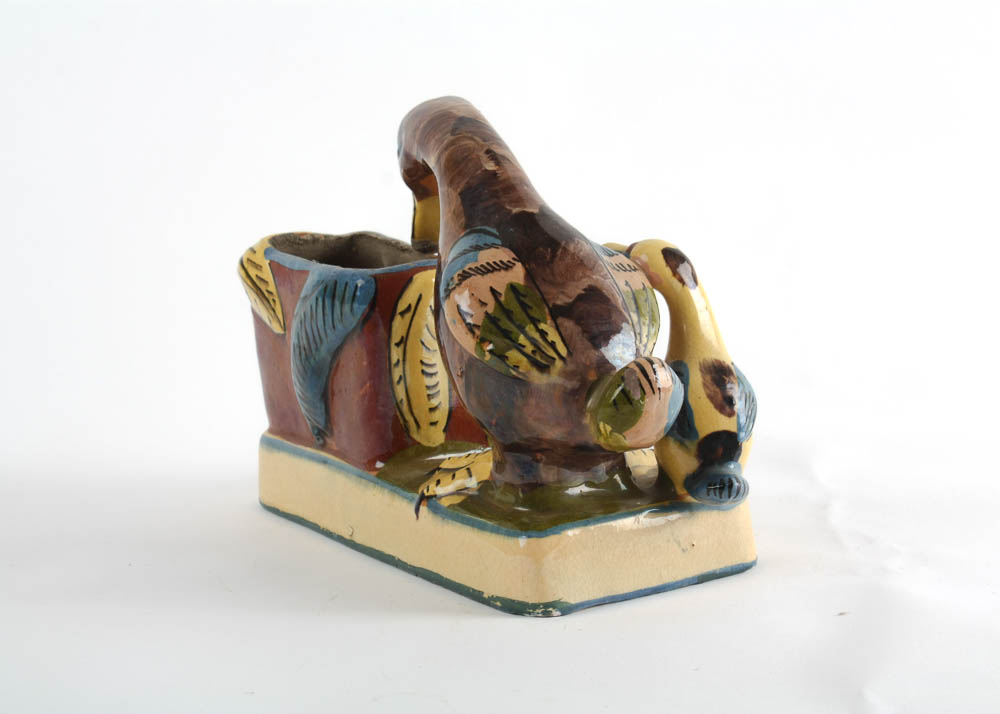 Tlaquepaque Hand Painted Mexican Figural Duck Earthenware Pottery