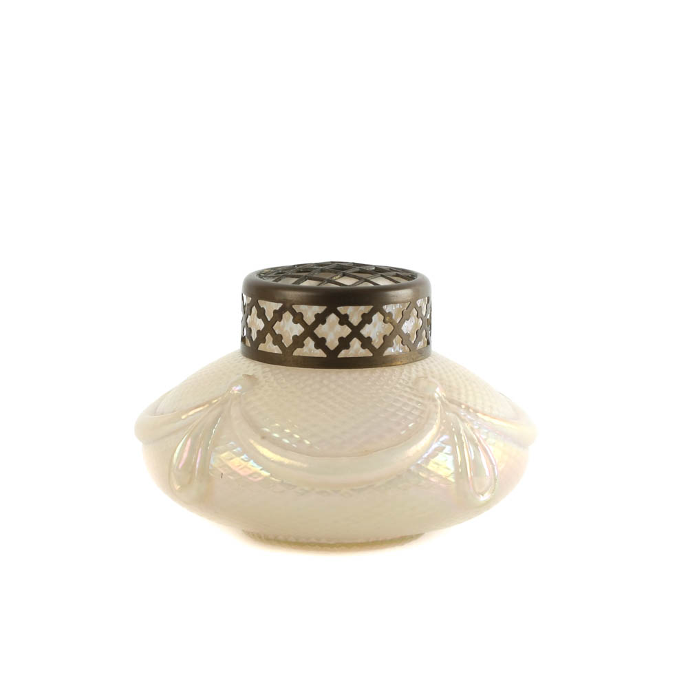 Antique Kralik Art Glass Potpourri Bowl