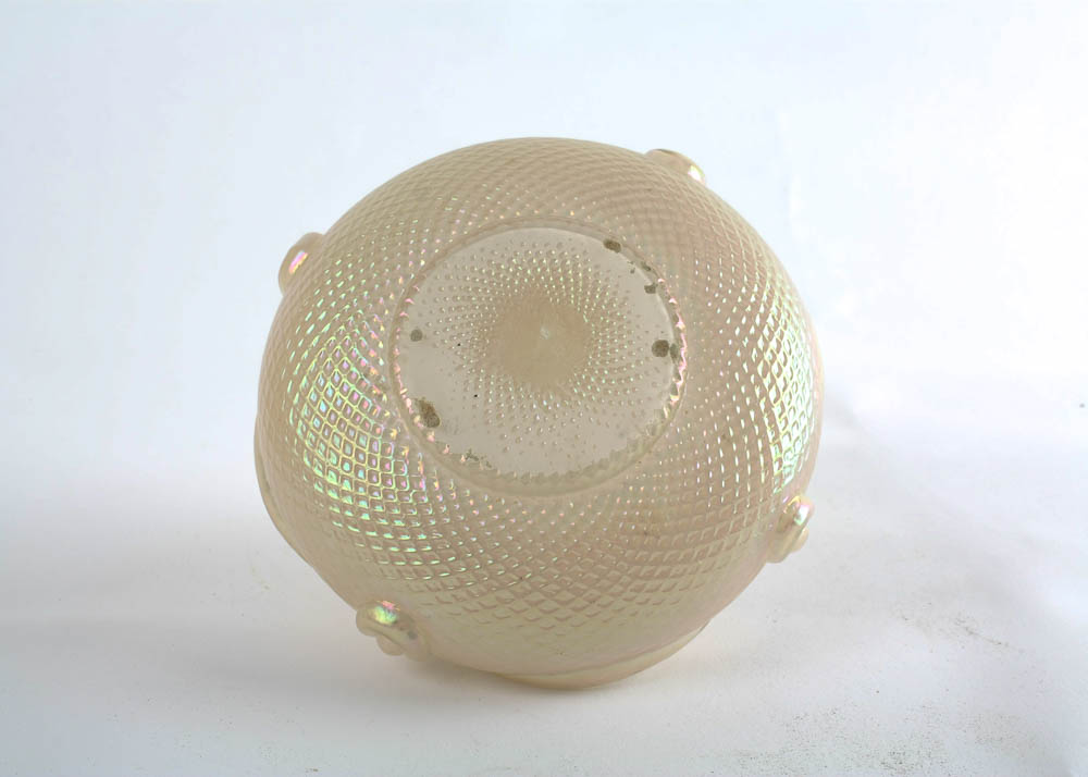 Antique Kralik Art Glass Potpourri Bowl