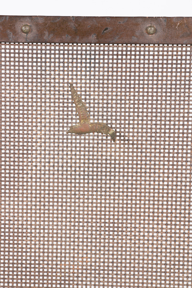 Vintage Fireplace Screen with Avian Details