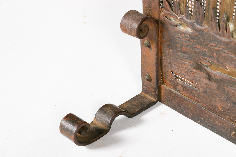 Vintage Fireplace Screen with Avian Details