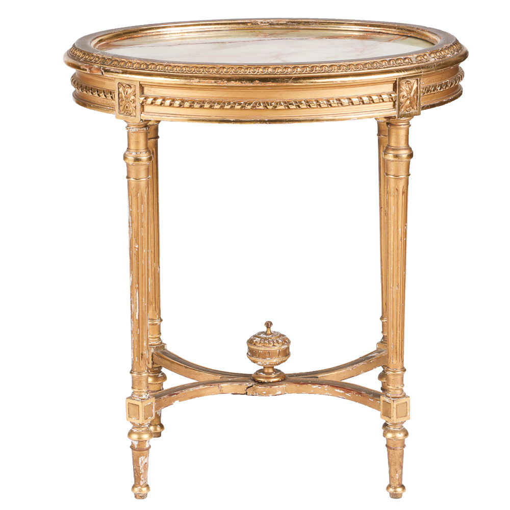 Vintage Marble Topped Side Table