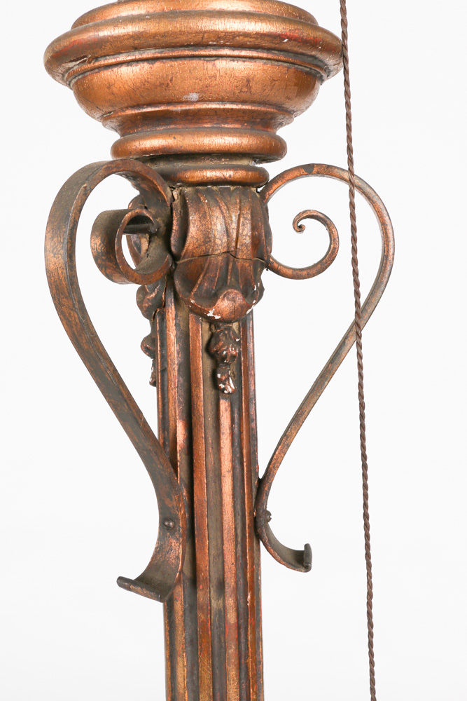 Vintage Gold Tone Floor Lamp