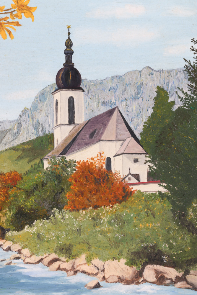 Original Acrylic on Canvas Painting of Church