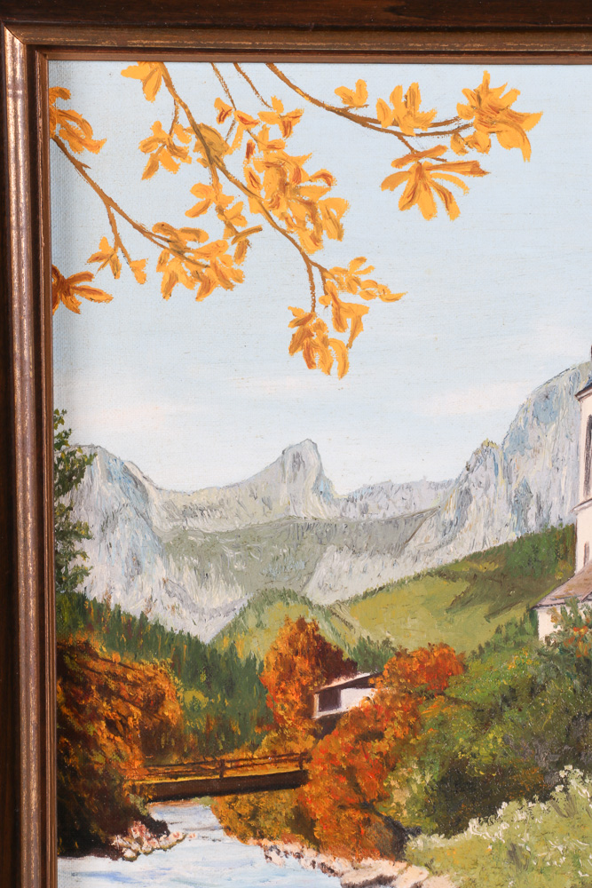 Original Acrylic on Canvas Painting of Church