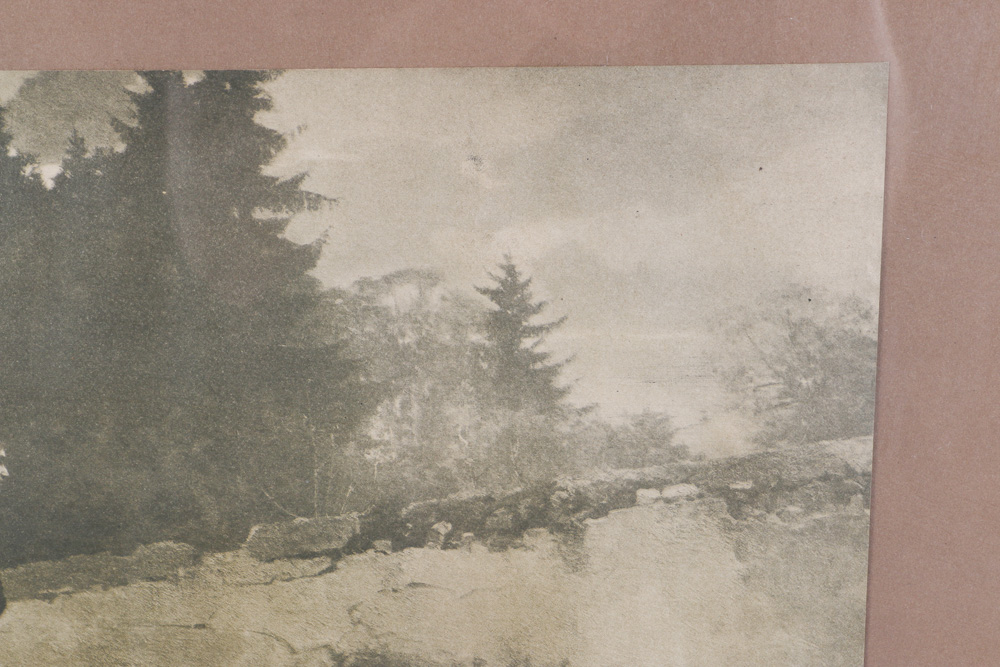 Vintage Print of Bäuerin mit Tochter bei der Heimkehr von der Fut