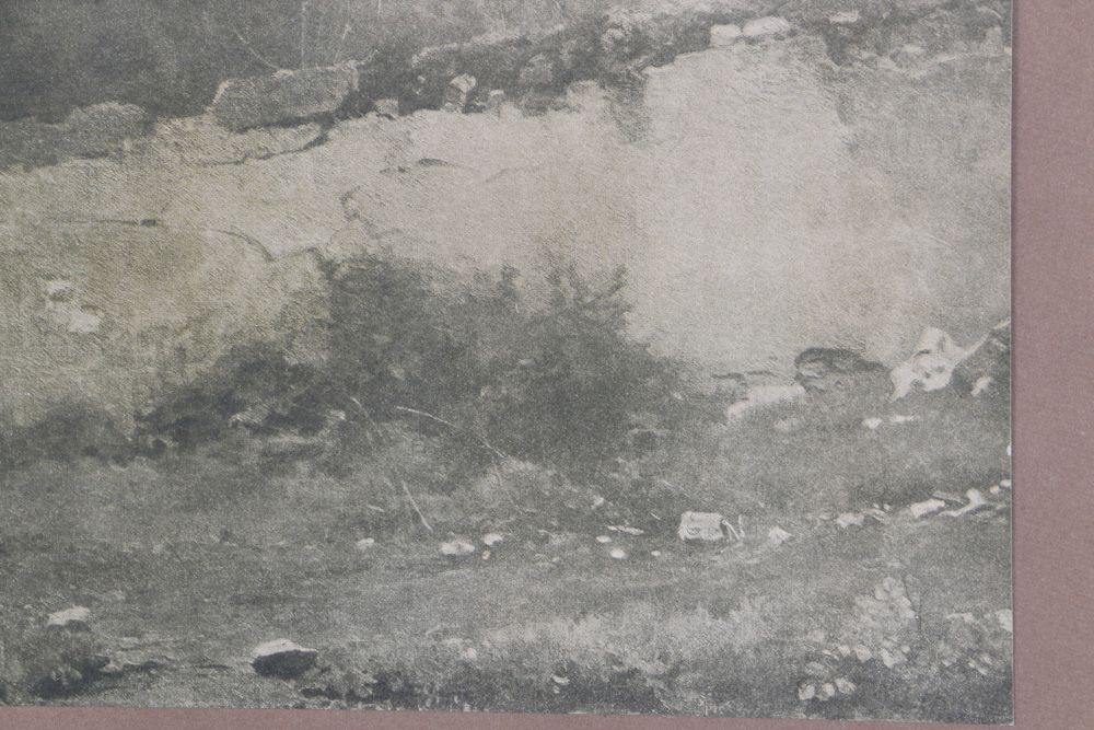 Vintage Print of Bäuerin mit Tochter bei der Heimkehr von der Fut