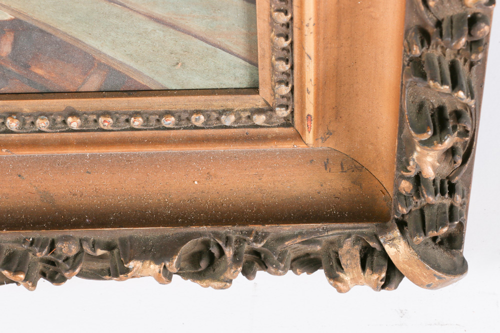 After Verdaguer Oil Reproduction Painting "Boatmen of Barcelona"