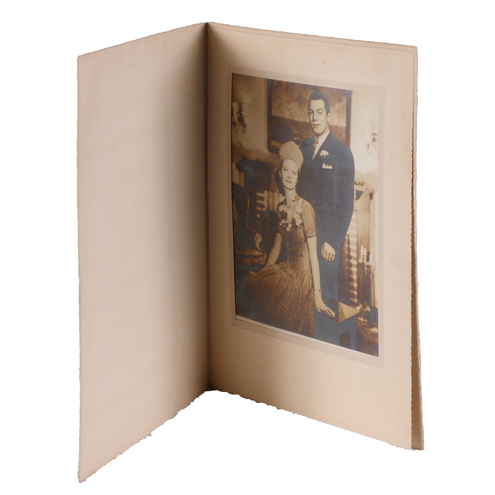 1940s Wedding Albumen Print