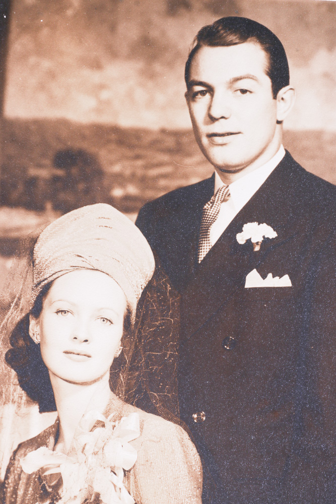 1940s Wedding Albumen Print