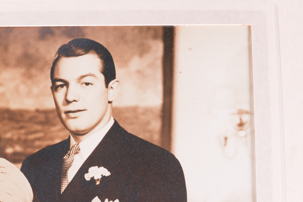 1940s Wedding Albumen Print