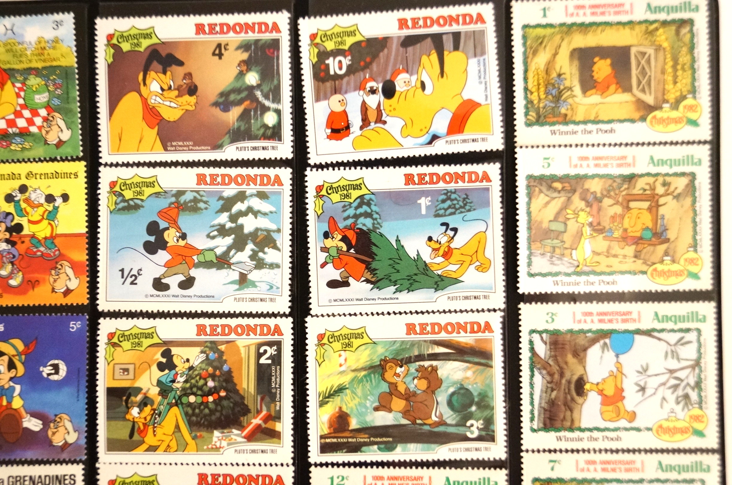 Collection of Vintage Disney Stamps from Foreign Countries