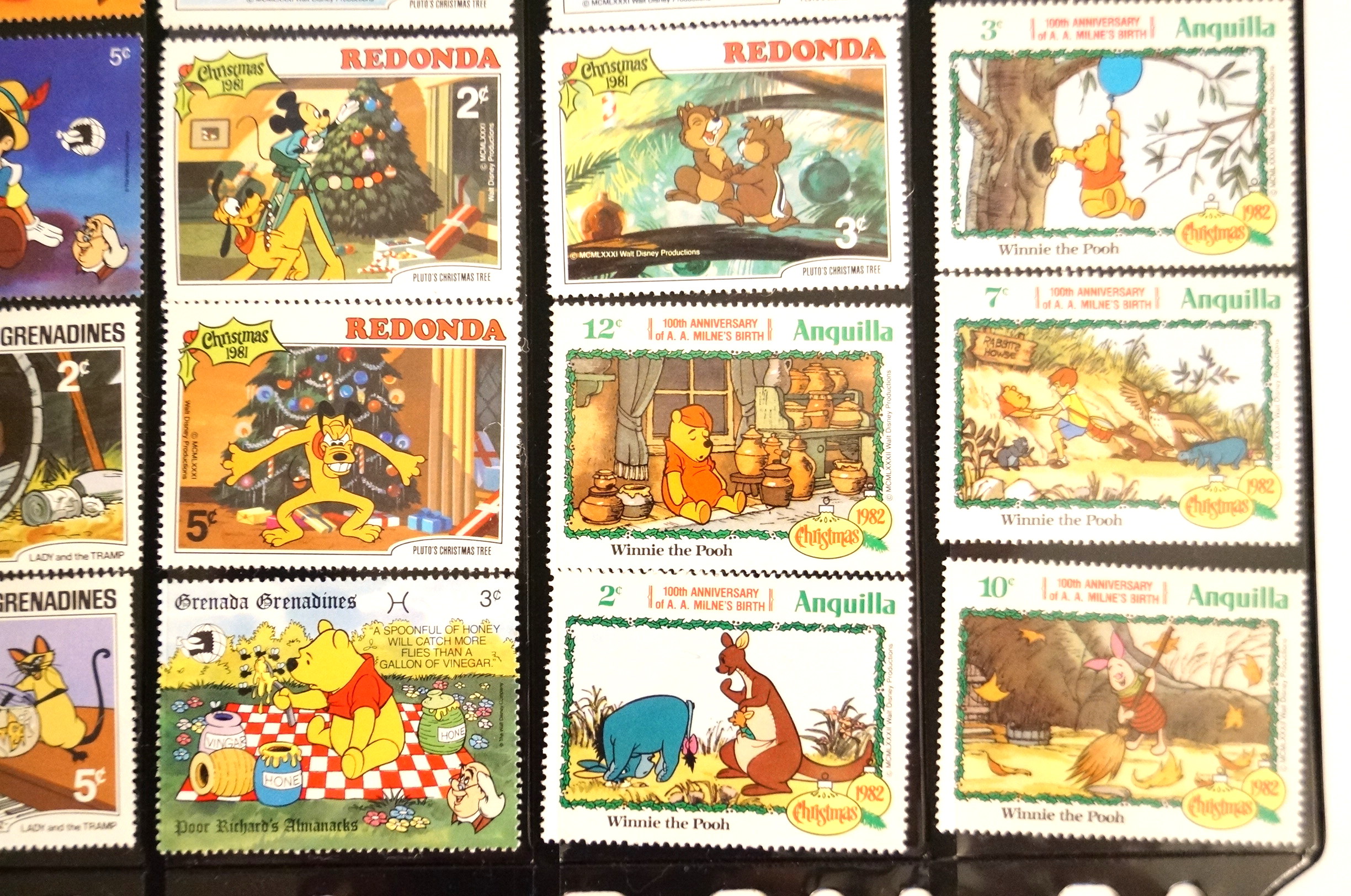 Collection of Vintage Disney Stamps from Foreign Countries