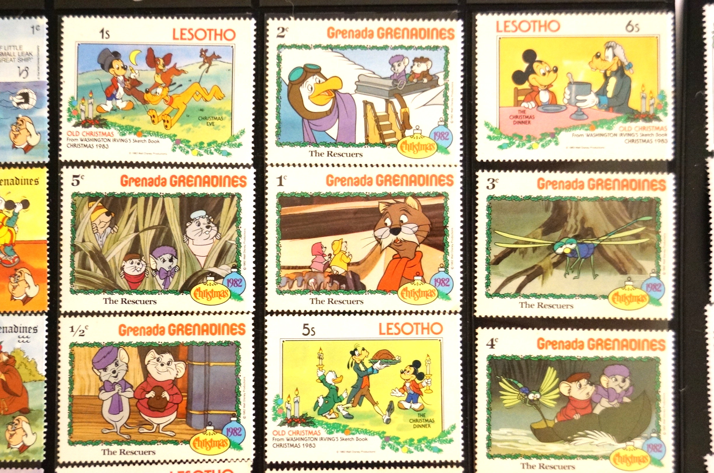 Collection of Vintage Disney Stamps from Foreign Countries